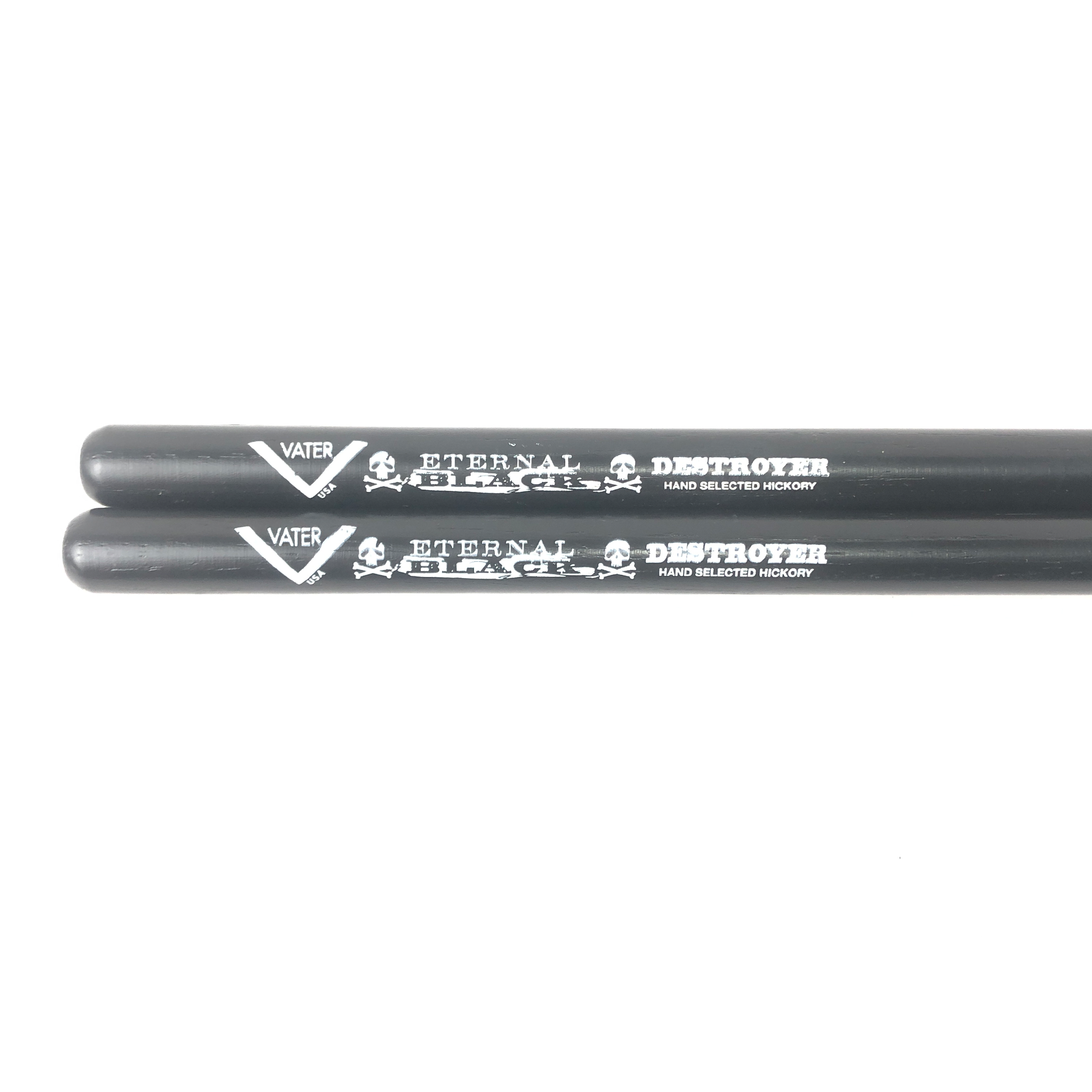 Vater VHPDW-D Eternal Black Destroyer Woodtip Drumsticks